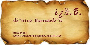 Énisz Barnabás névjegykártya
