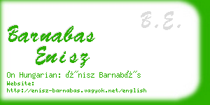 barnabas enisz business card